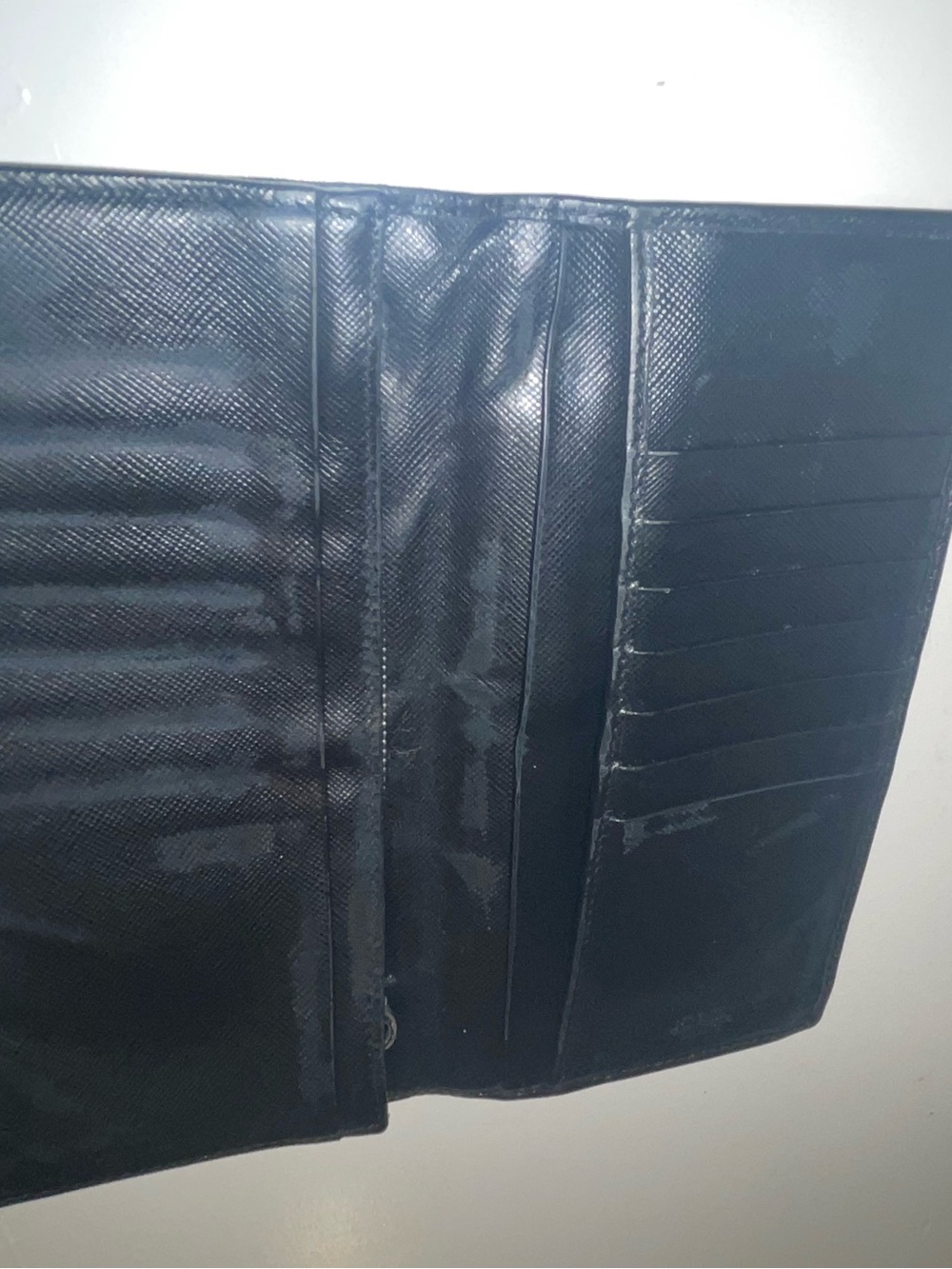Prada black Saffiano leather long bifold wallet with a zip coin pocket - Picture 11 of 11